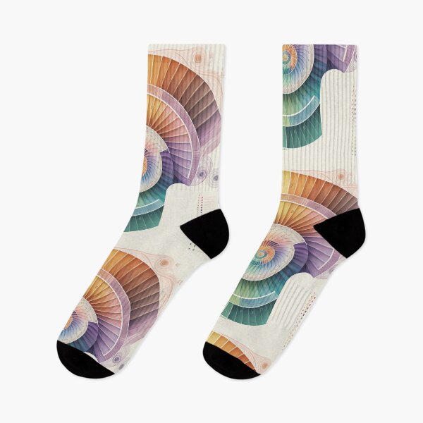 Item preview, Coral Sacred Fibonacci Style Spiral Infographic Abstract  designed and sold by RAGANADesign.