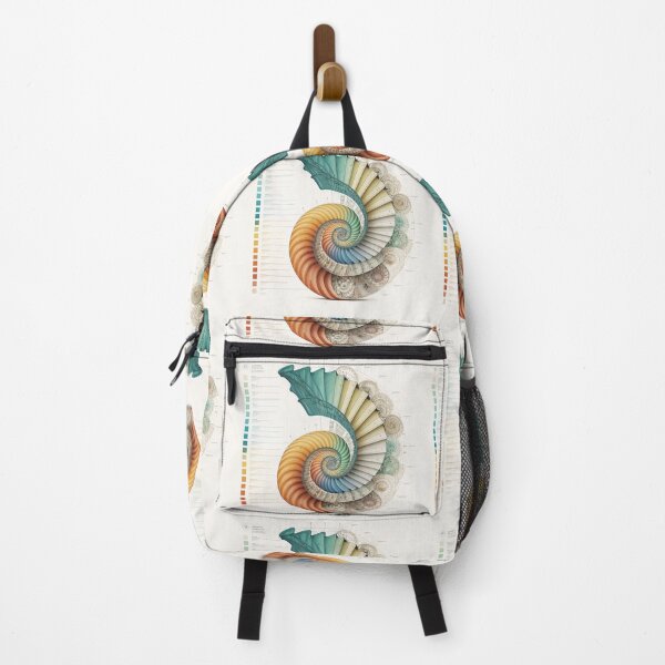 Item preview, Coral Sacred Fibonacci Style Spiral Infographic Abstract designed and sold by RAGANADesign.