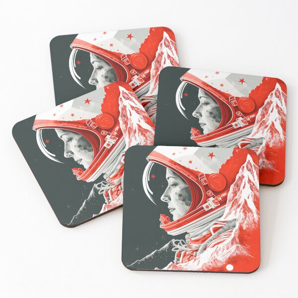 Item preview, Astronaut Women Pop Art Space Nasa Retro Rainbow designed and sold by HRMNY25.