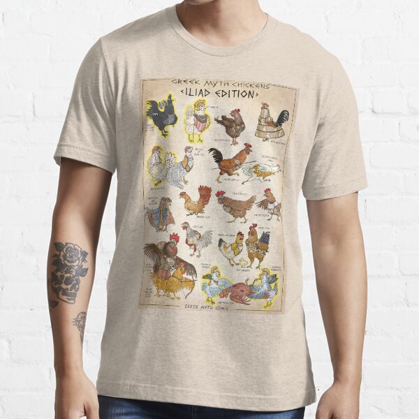 Greek Myth Chickens - COLOUR Iliad Edition Essential T-Shirt