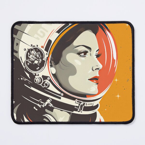 Item preview, Astronaut Women Pop Art Space Nasa Retro Rainbow designed and sold by HRMNY25.