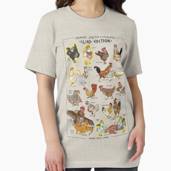 Item preview, Greek Myth Chickens - COLOUR Iliad Edition (no background) designed and sold by GreekMythComix.