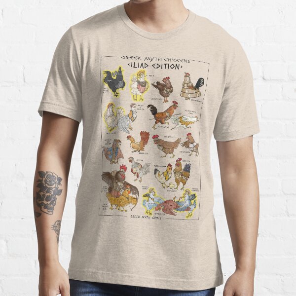 Greek Myth Chickens - COLOUR Iliad Edition (no background) Essential T-Shirt