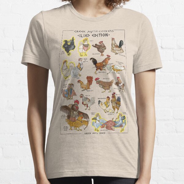 Greek Myth Chickens - COLOUR Iliad Edition (no background) Essential T-Shirt