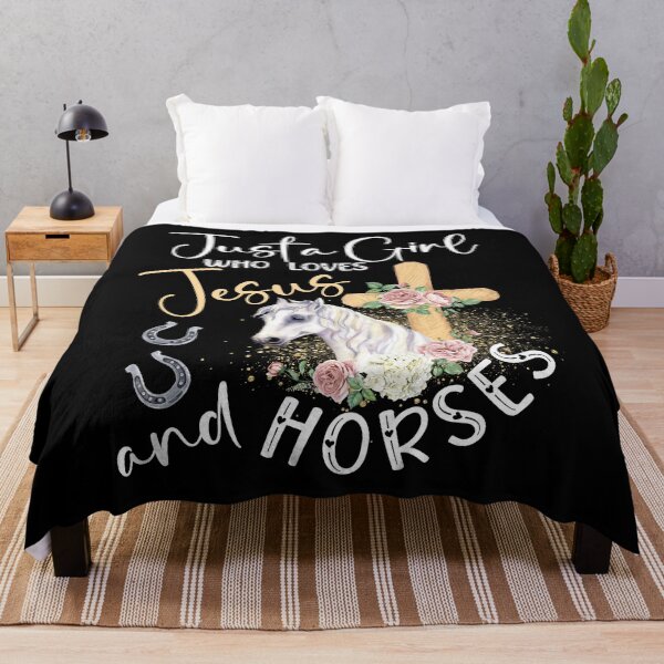 Item preview, Just A Girl Who Loves Jesus And Horses designed and sold by RebyNicks.
