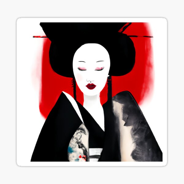 Japanese Geisha Sticker