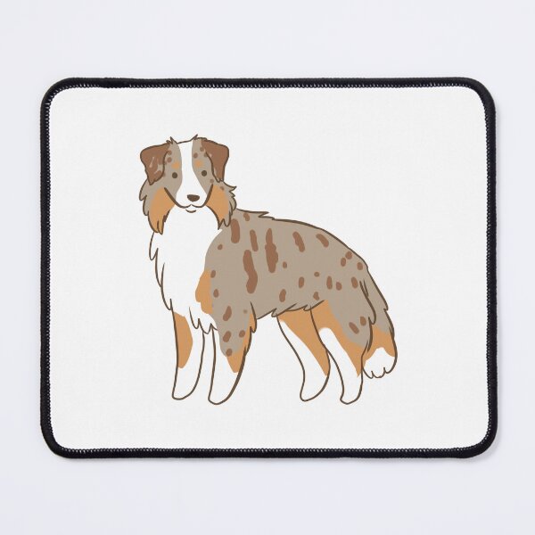 Item preview, Cute red merle miniature australian shepherd illustration designed and sold by Yarafantasyart.