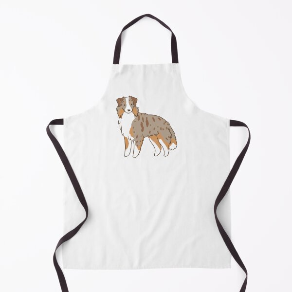 Item preview, Cute red merle miniature australian shepherd illustration designed and sold by Yarafantasyart.