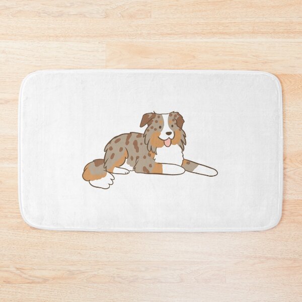 Item preview, red merle miniature australian shepherd illustration  designed and sold by Yarafantasyart.