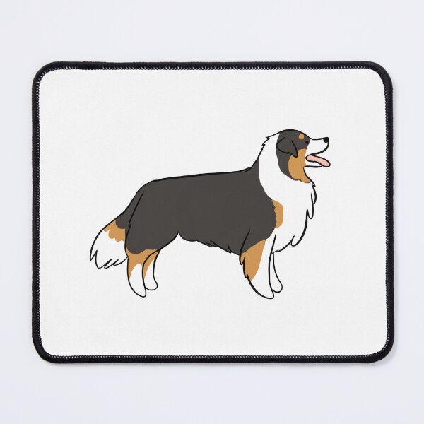 Item preview, black tri mini australian shepherd illustration designed and sold by Yarafantasyart.