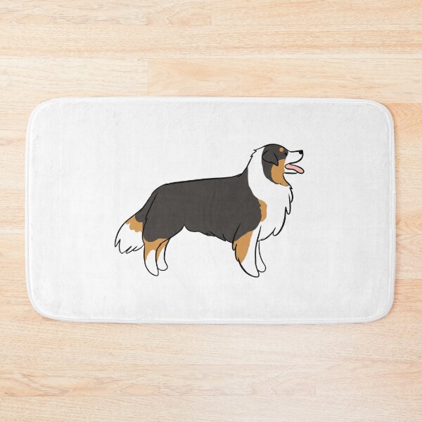 Item preview, black tri mini australian shepherd illustration designed and sold by Yarafantasyart.