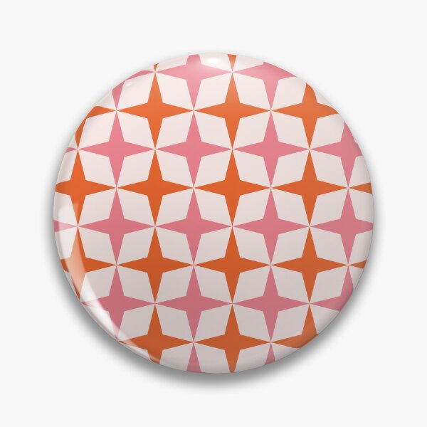 Item preview, Mid century Retro starbursts pattern in pink and orange  designed and sold by Yasminepatterns .
