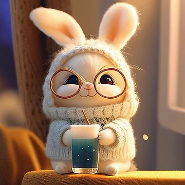 Artwork thumbnail, Cute Rabbit by Olivier Dean