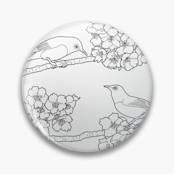 Aperçu de l'œuvre Oiseaux et fleurs de cerisier créée et vendue par YuNikDraw.