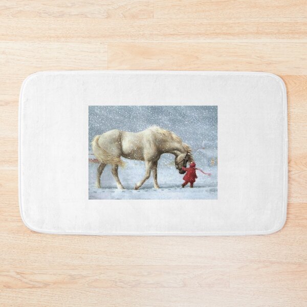 Item preview, Christmas Horse and Girl in Snow designed and sold by elizdesigns.