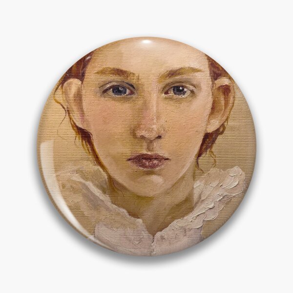 Item preview, Beige Portrait of Model Sticker (Oil on Canvas) designed and sold by Troya!.
