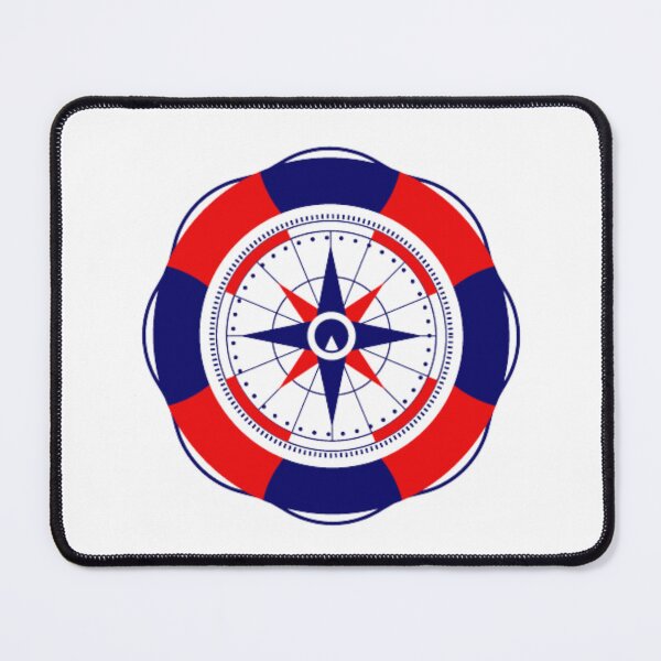Item preview, Nautical symbols red and blue lifebuoy ring designed and sold by TheRightHonMP.