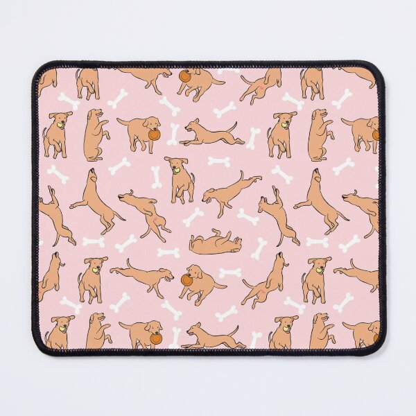 Item preview, Playing Red Lab Labrador Retriever - Pink Background designed and sold by Lulupainting.