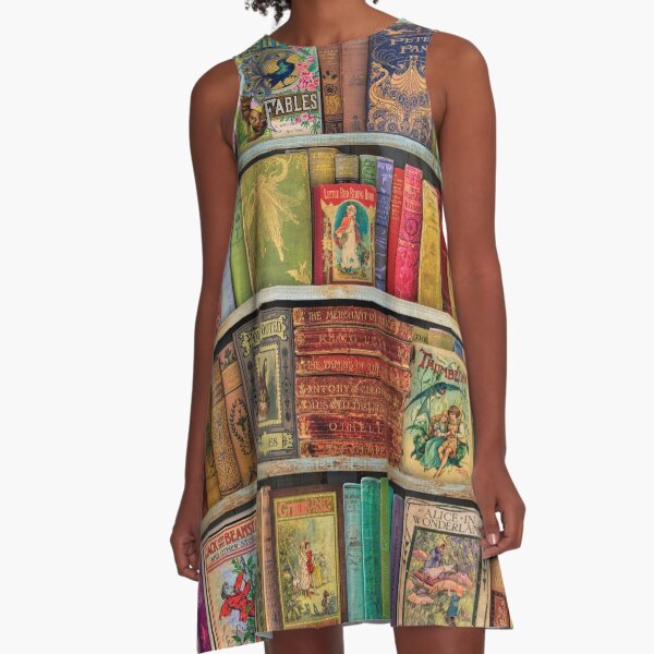 A Daydreamer's Book Shelf A-Line Dress