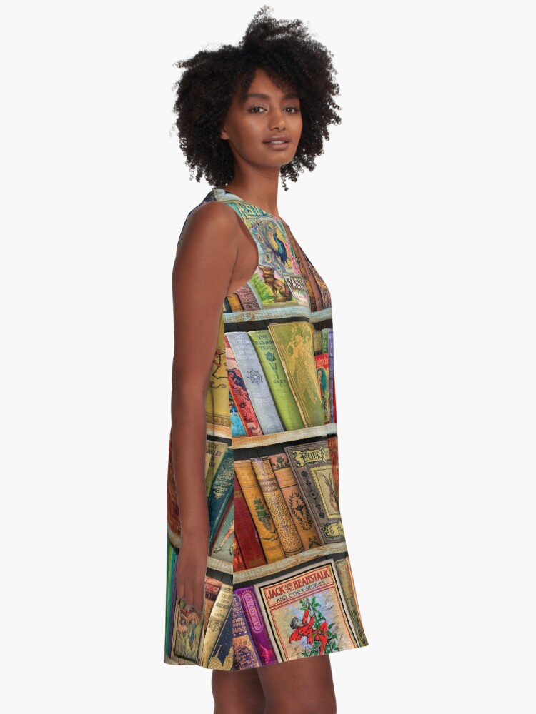 Alternate view of A Daydreamer's Book Shelf A-Line Dress