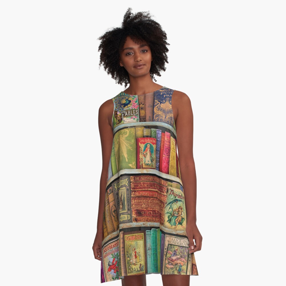 A Daydreamer's Book Shelf A-Line Dress