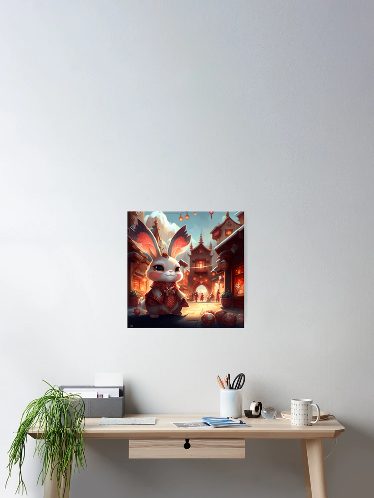 Thumbnail 2 of 3, Poster, Dragon Rabbit designed and sold by Olivier Dean.