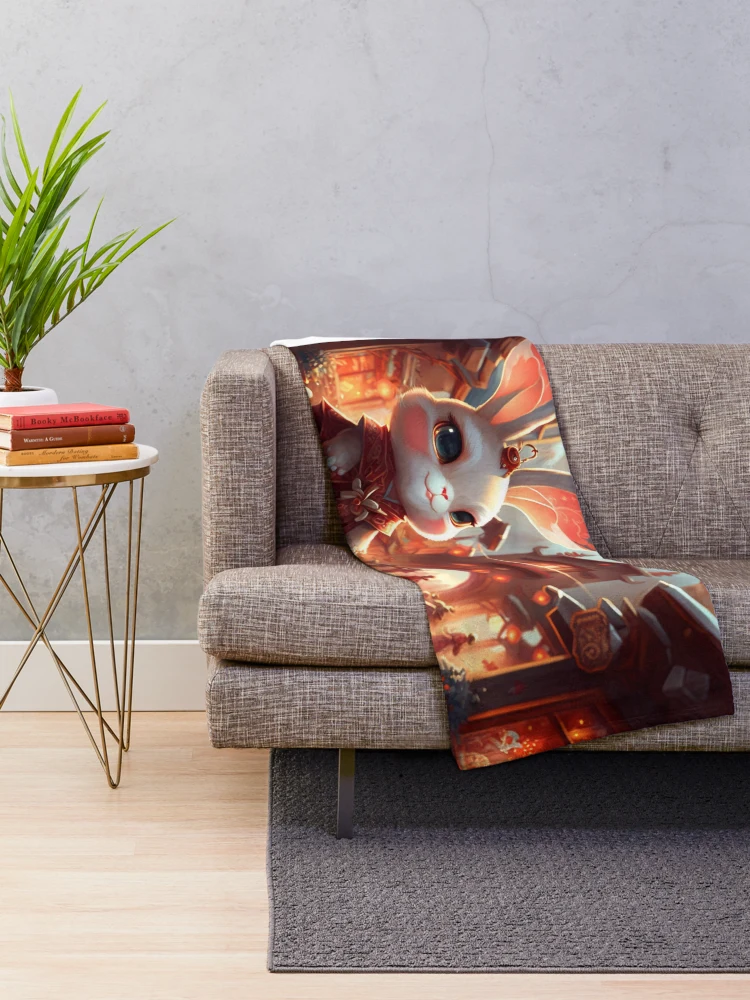 Thumbnail 2 of 6, Throw Blanket, Dragon Rabbit designed and sold by Olivier Dean.