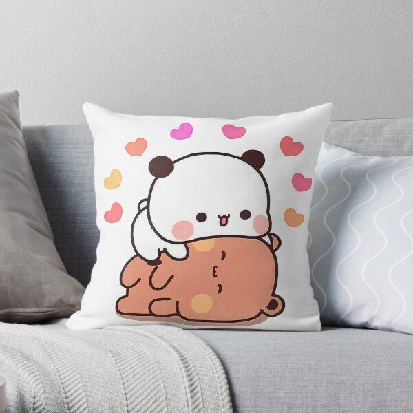 PANDA BEAR, bubu dudu Cuddling Throw Pillow