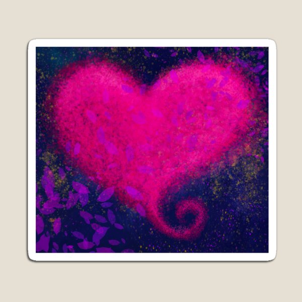 Aperçu de l'œuvre Coeur aimant en magenta créée et vendue par IrisRichardson.