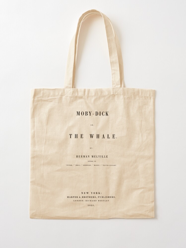 Moby Dick the Whale Herman Melville Canvas Tote Bag 