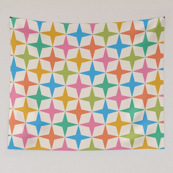 Item preview, Colorful Atomic Retro Starbursts Pattern  designed and sold by Yasminepatterns .