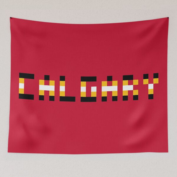 Item preview, Pixel NHL Calgary in Home Colors designed and sold by gkillerb.
