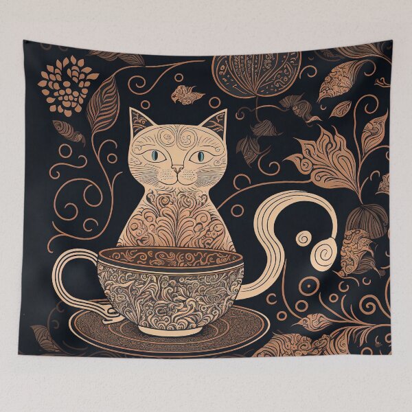 Item preview, Coffee and Light Colored Cat Design  designed and sold by Juliascutecornr.
