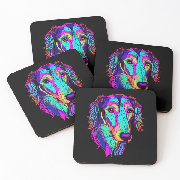 Item preview, Borzoi Dog Colorful Paint Splash designed and sold by rafaeltto.