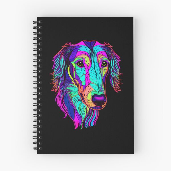 Aperçu de l'œuvre Borzoi Dog Colorful Paint Splash créée et vendue par rafaeltto.