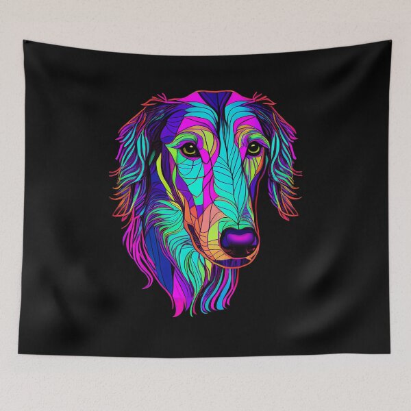 Item preview, Borzoi Dog Colorful Paint Splash designed and sold by rafaeltto.