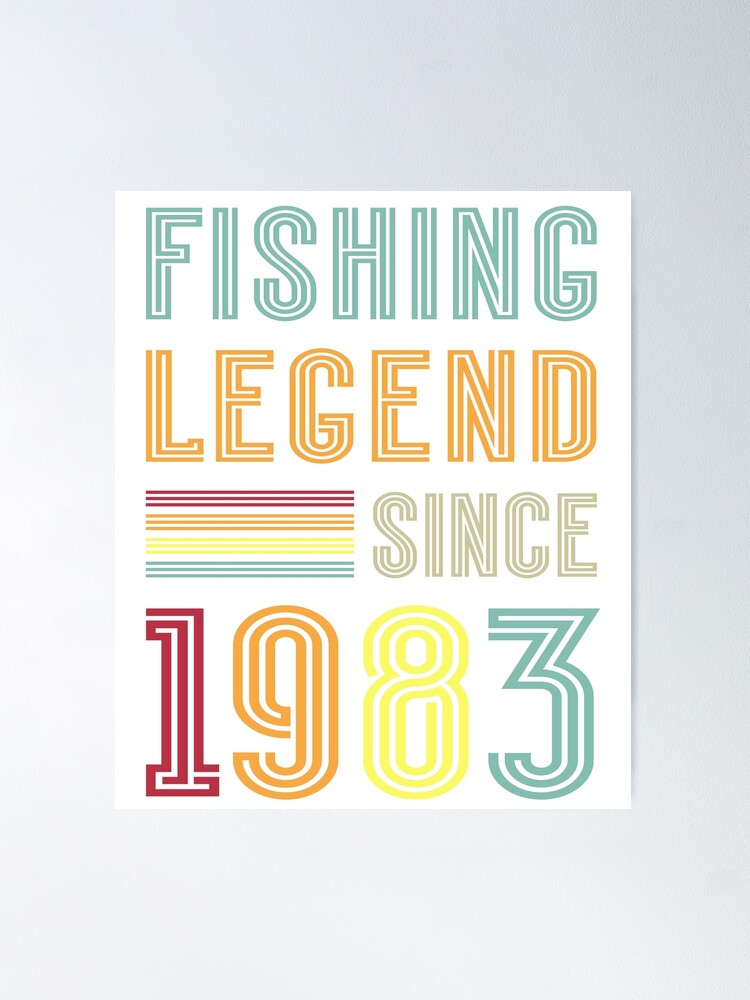 Fishermen Vintage Born 1983 Birthday Flyfishing Fishing Long Sleeve T-Shirt  T-Shirt