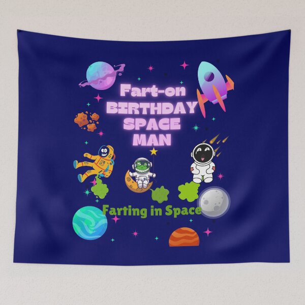 Item preview, Happy Birthday Fart On Space Man Greeting Card designed and sold by Willyboy16.