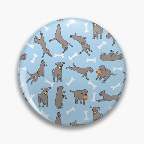 Item preview, Playing Silver Lab Labrador Retriever - Blue Background designed and sold by Lulupainting.