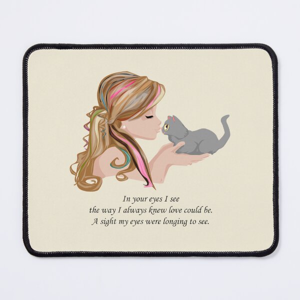 Item preview, Woman Kissing Kitten: In your eyes I see, the way I always knew love could be.  designed and sold by SomeGuyLou.