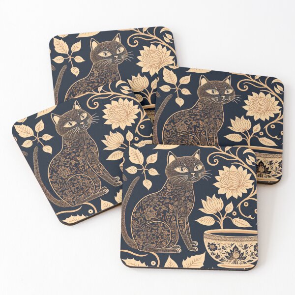 Item preview, Coffee and Blue Beige Cat Design  designed and sold by Juliascutecornr.