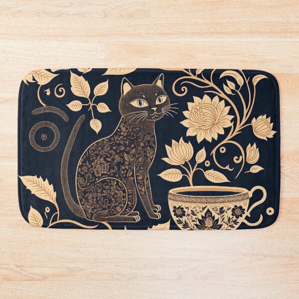 Item preview, Coffee and Blue Beige Cat Design  designed and sold by Juliascutecornr.