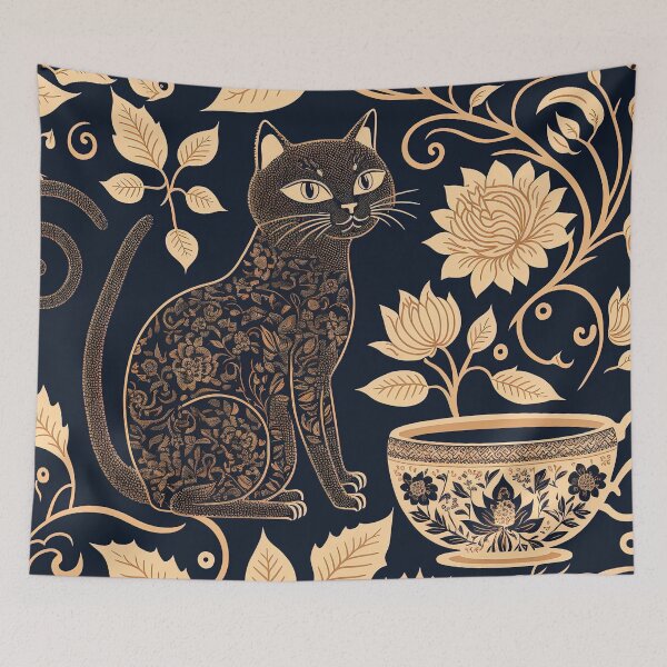 Item preview, Coffee and Blue Beige Cat Design  designed and sold by Juliascutecornr.