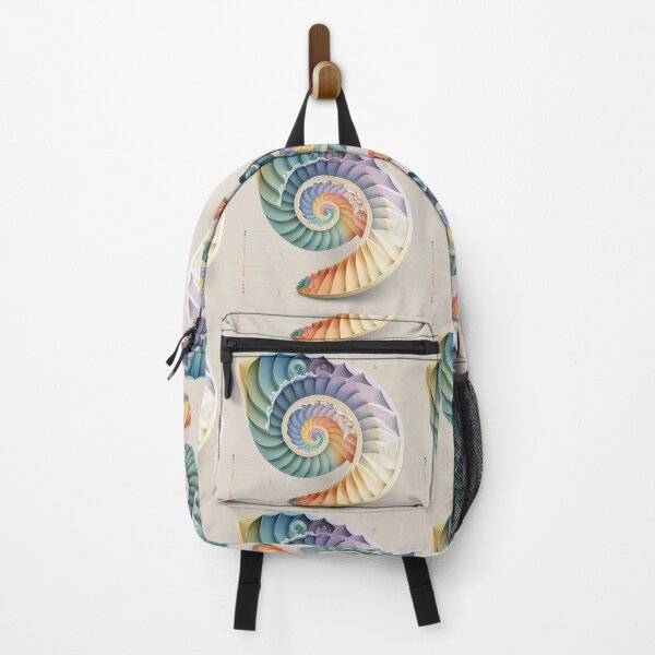 Item preview, Coral Sacred Fibonacci Style Spiral Infographic Abstract  designed and sold by RAGANADesign.