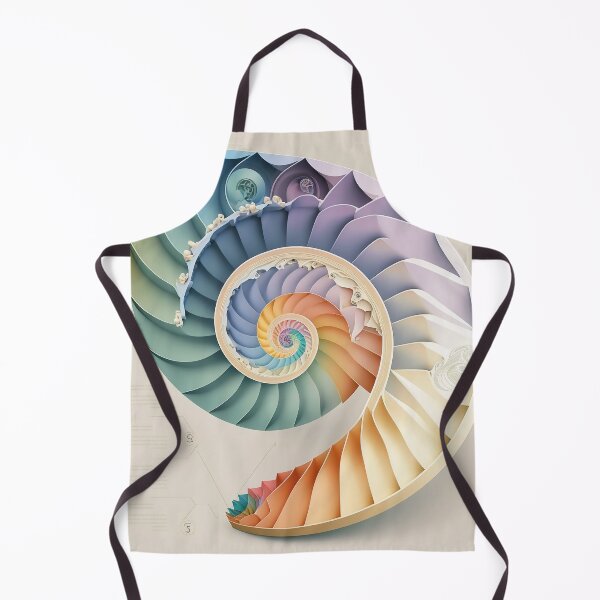 Item preview, Coral Sacred Fibonacci Style Spiral Infographic Abstract  designed and sold by RAGANADesign.
