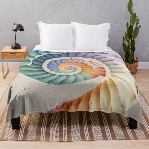 Item preview, Coral Sacred Fibonacci Style Spiral Infographic Abstract designed and sold by RAGANADesign.