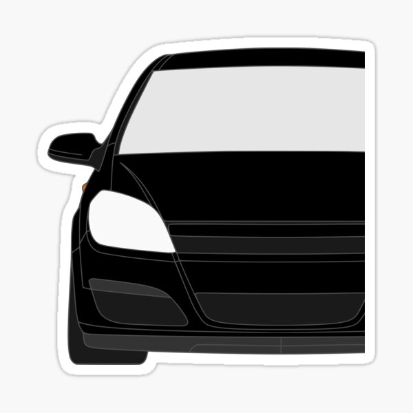 Sticker for Sale mit Opel Vauxhal Holden Astra H 2004-2007 schwarze  Silhouette von EdimDesign