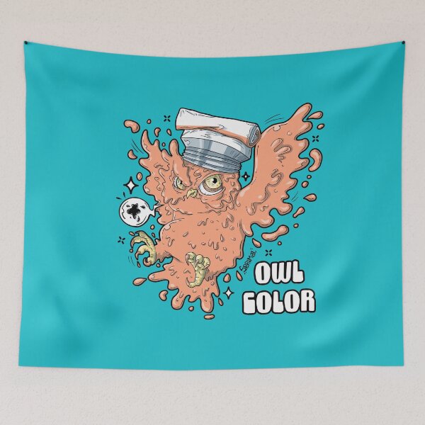 Item preview, Owl oil color pun designed and sold by SPIRIMAL.