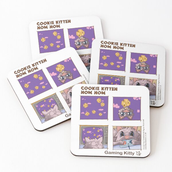 Item preview, Cookie Kitten Nom Nom - Gaming Kitty Comic Strip designed and sold by key-creations.