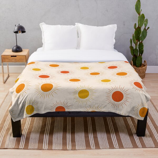 Item preview, Colorful retro  boho sun pattern in orange, yellow and red  designed and sold by Yasminepatterns .